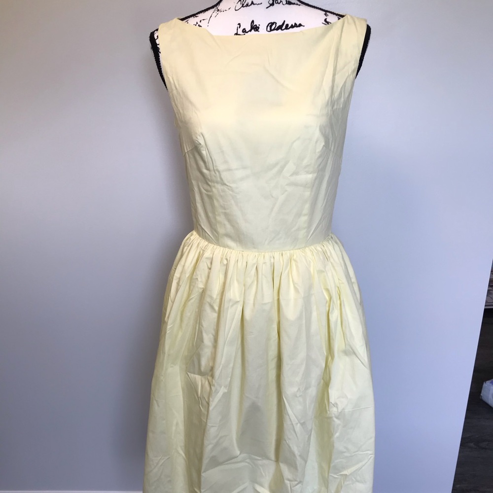 1950s Light Yellow Vintage Inspired Sun Dress